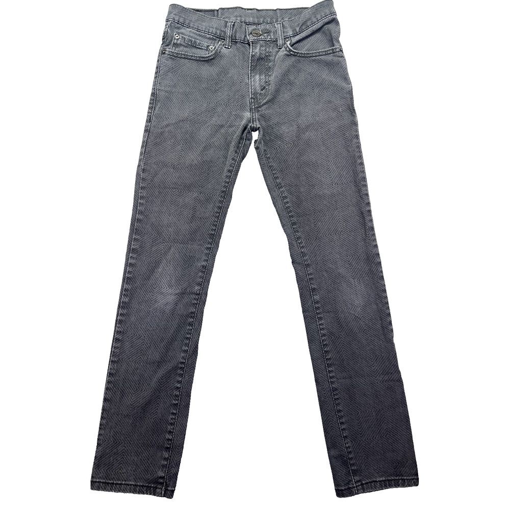 Levi's 510 Men's Black Super Skinny Fit White‎ Tab Denim Jeans Sz 28 Geometric